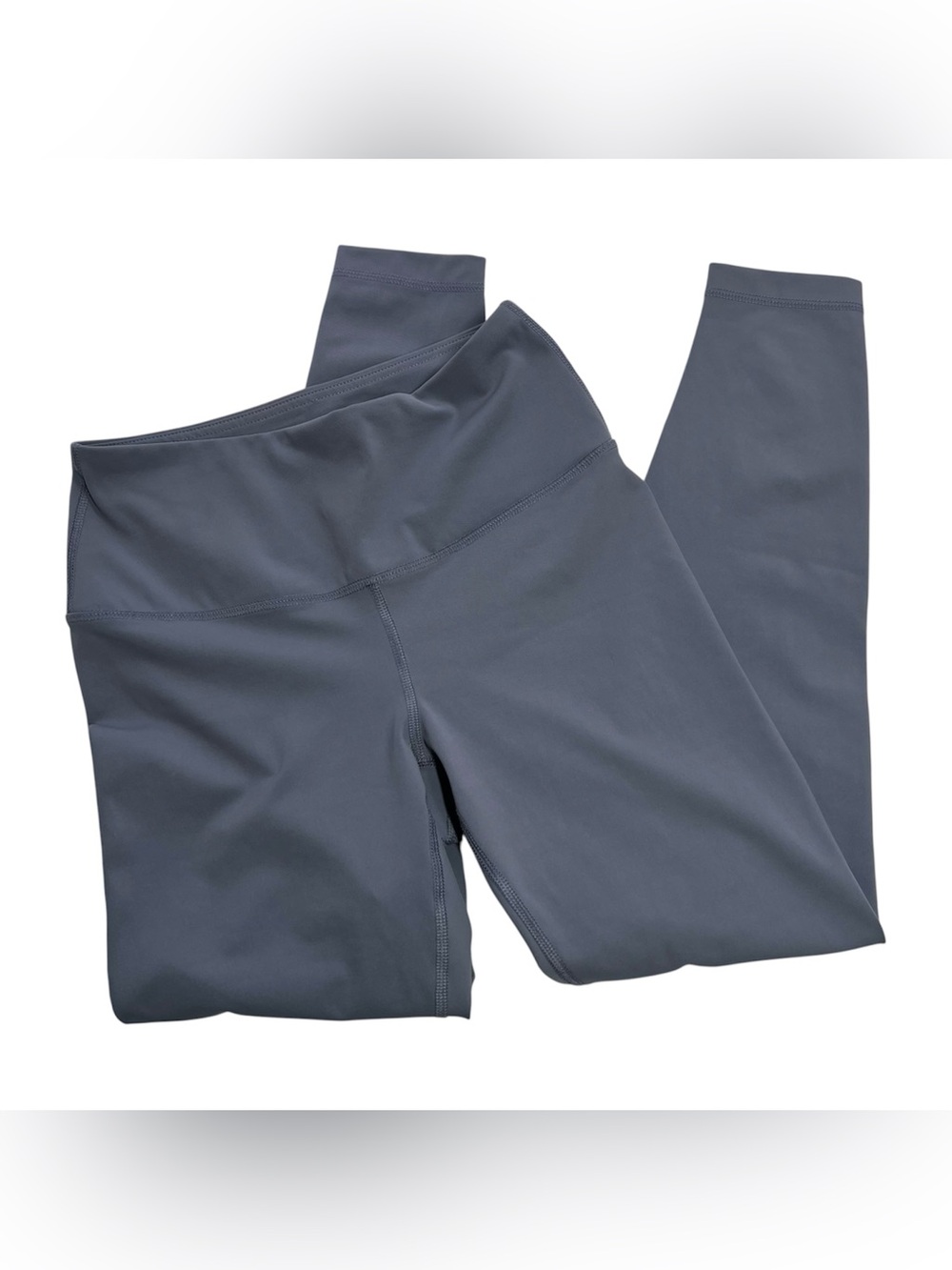 90 Degree by Reflex Grey Blue Leggings V Back Seam